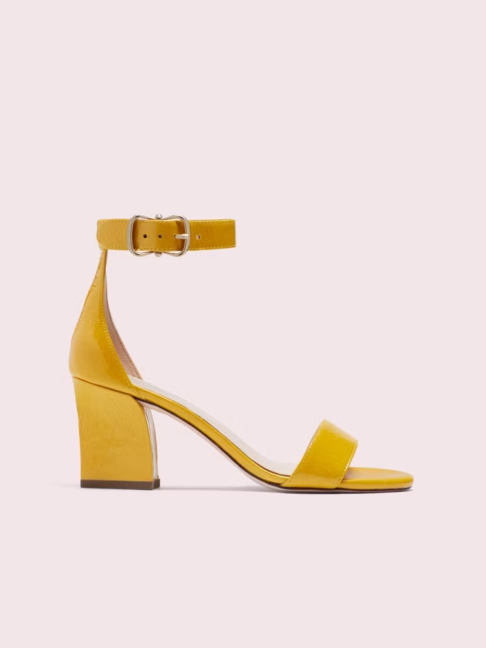 Kate Spade Susanne Yellow Marigold Ankle-Strap Block Heel Sandals size 7M